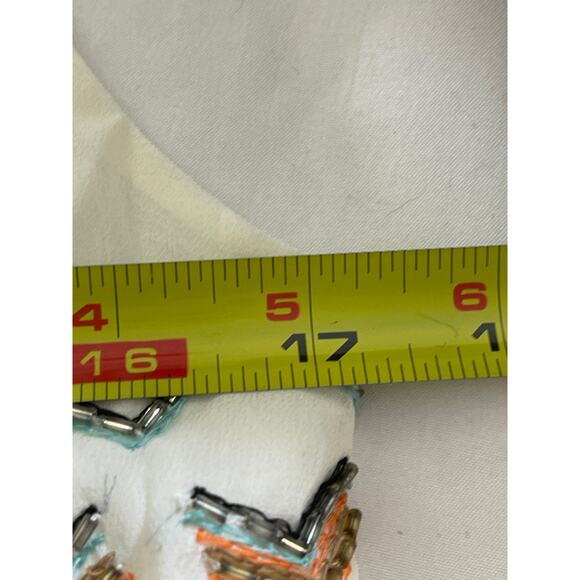 NWT Anthropologie Greylin Women's Cream Bohemian Sequin Sleeveless Blouse Top XS - Picture 6 of 7